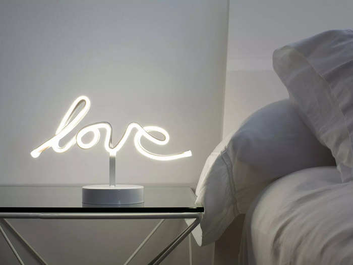 Neon lights became popular in bedrooms this year but should be left in 2023. 