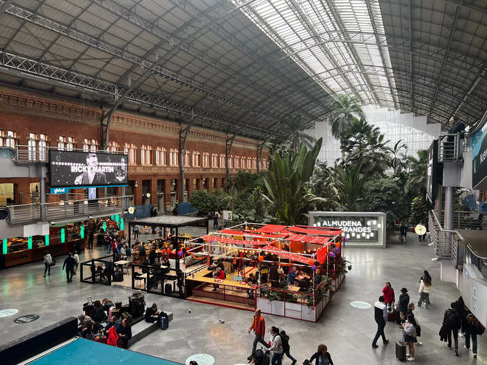 Despite a slightly delayed departure, we arrived at Madrid Atocha Train Station on time.