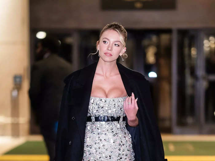 Sydney Sweeney promoted her movie "Anyone But You" in a glamorous gown with a daring touch.