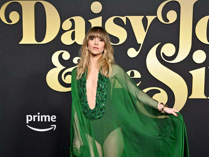 Suki Waterhouse embraced her "Daisy Jones & The Six" character for the show