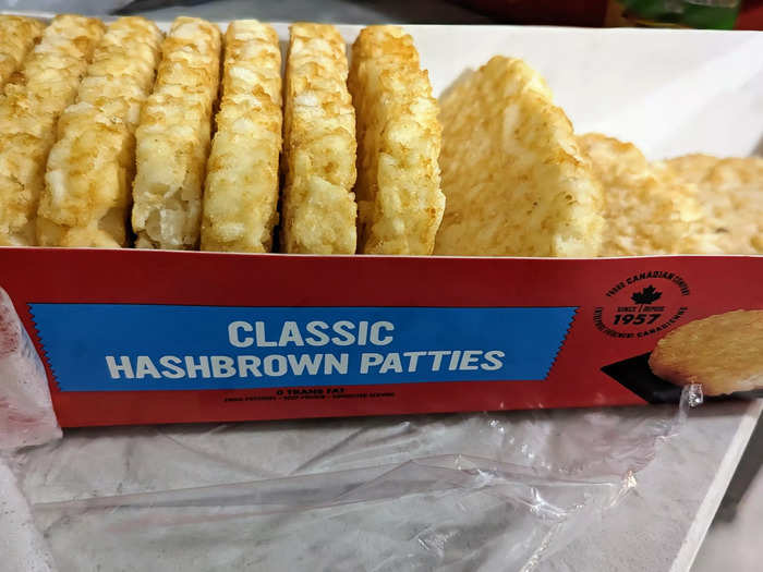 I stuck with my favorite brand of frozen hash browns for all the appliances. 