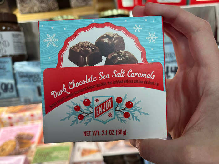 Trader Joe’s dark-chocolate sea-salt caramels will make a great stocking stuffer.