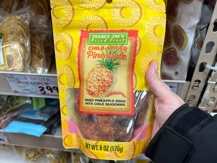 Trader Joe’s chile-spiced dried pineapple is elite.