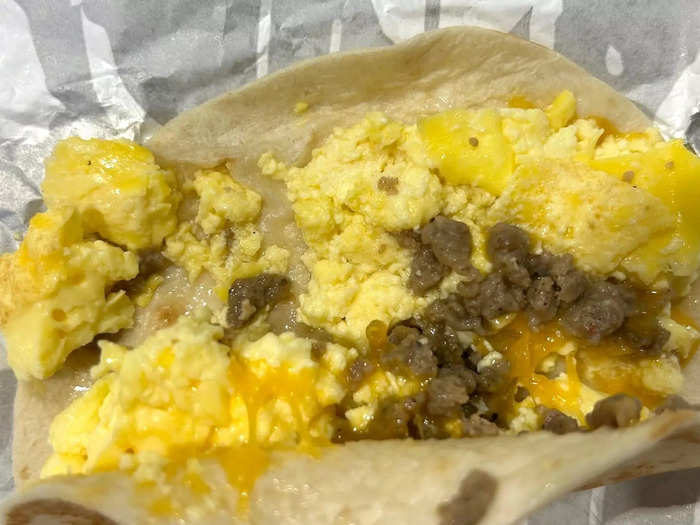 The taco was forgettable, especially compared to the rest of Taco Bell