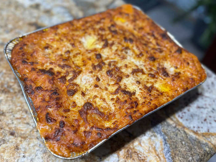 DeLaurentiis’ lasagna took the longest and was our least favorite.