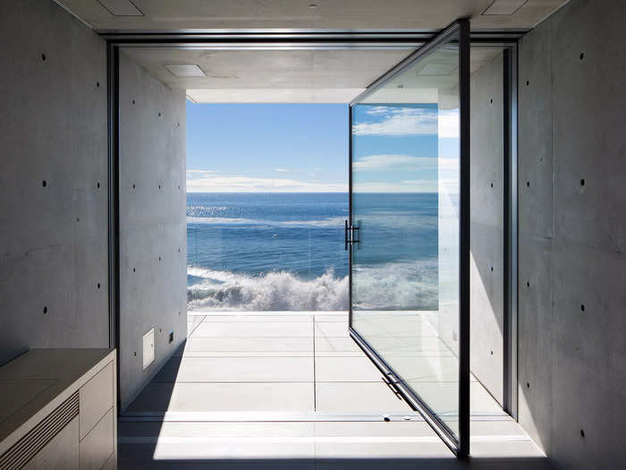 The ocean is visible from every room in the house.