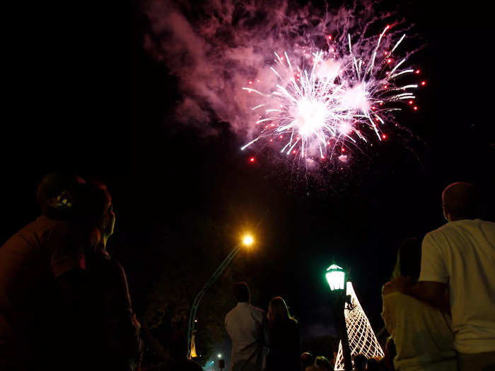 In Argentina, people celebrate Christmas with fireworks.