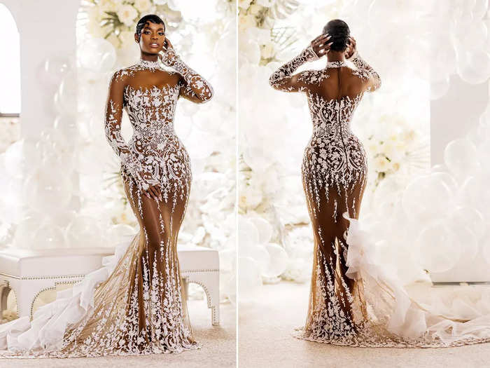 Many unforgettable gowns featured illusion detailing.