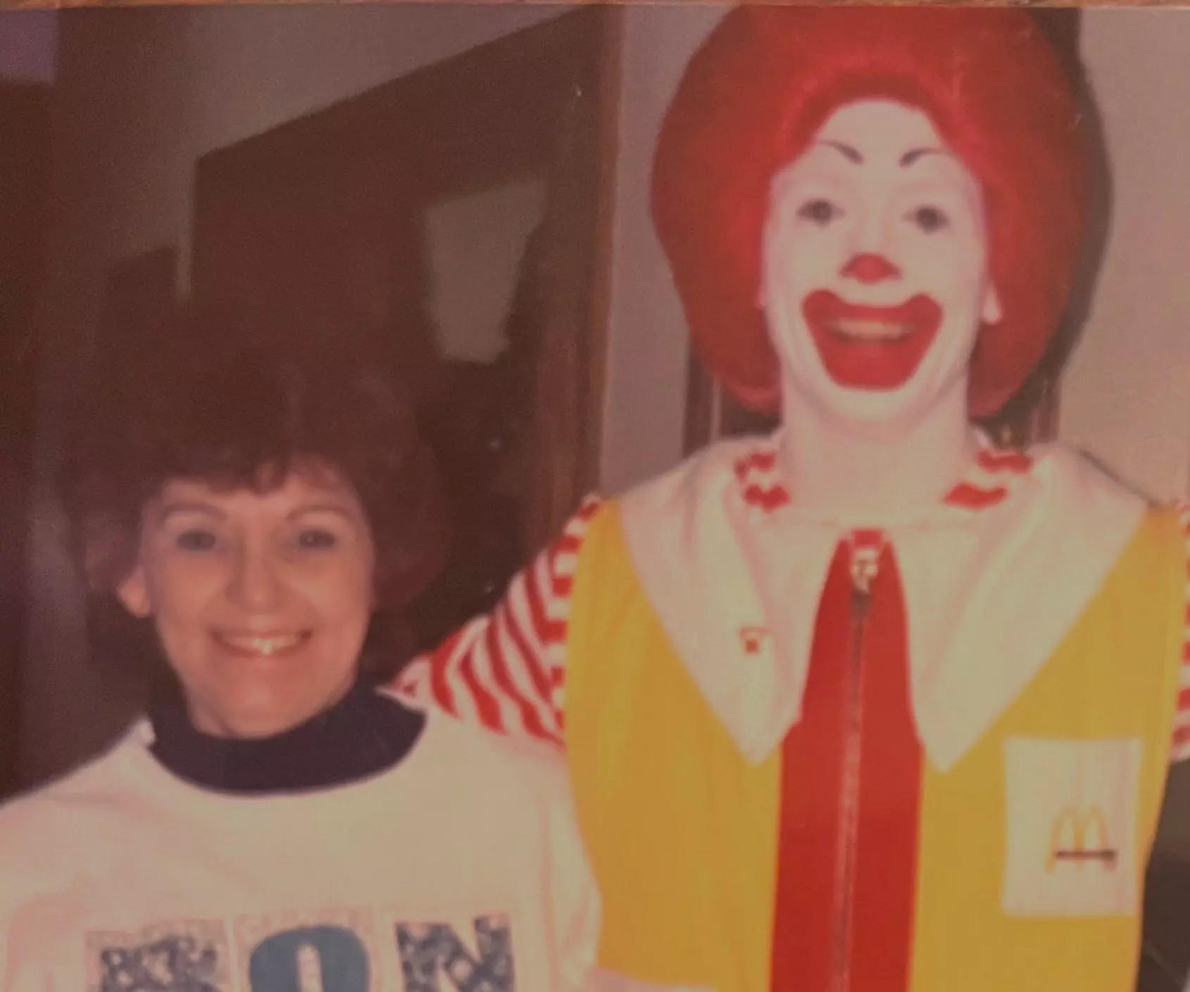 An old photo showing Dot Sharp, a McDonald