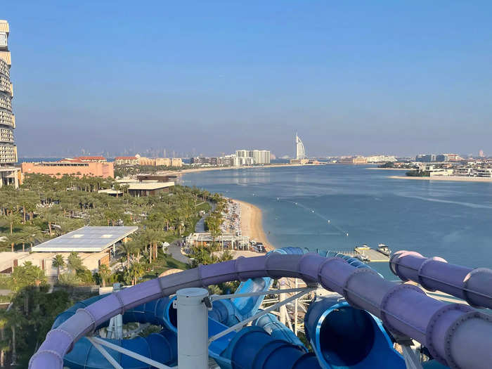 The tower to Blackout has stunning views of Palm Jumeirah.