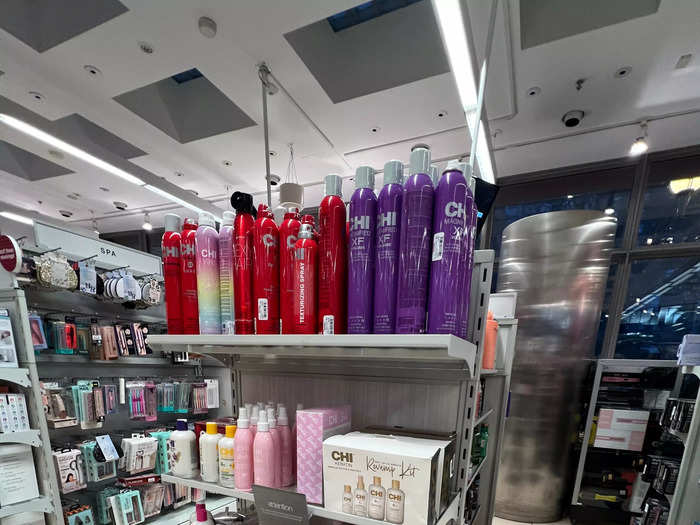 I continued to explore the ground floor before going downstairs. Like the bags, the haircare section was way more organized in the city.