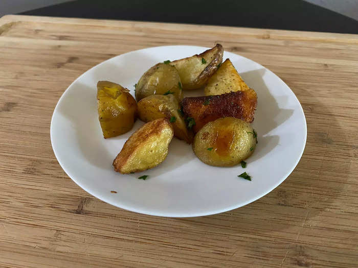 Garten’s potatoes turned out super crispy and golden.