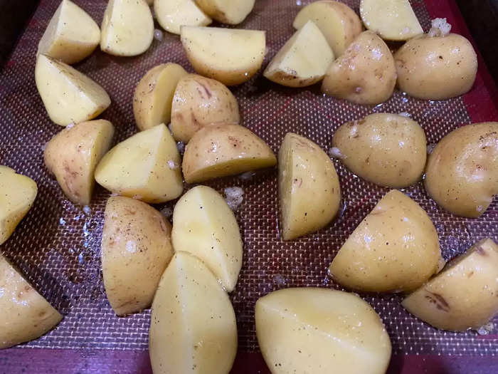 These potatoes required the most time in the oven.