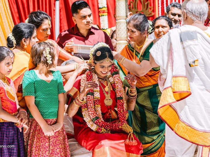 Some pictures highlighted the integral role families play in nuptials.