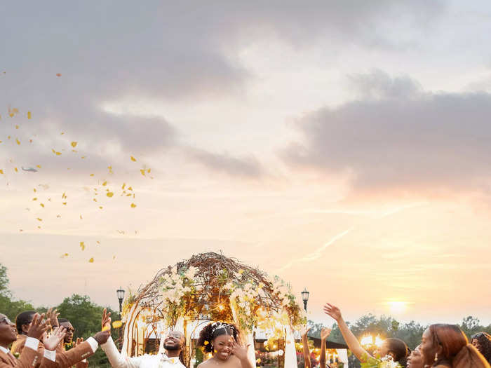 Other photographers captured the excitement guests had for couples.