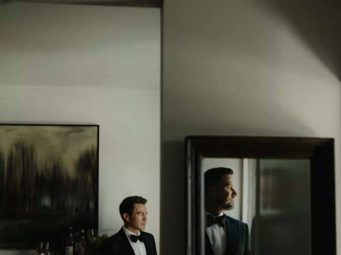 Mirrors can be used in many ways in photography, like at this Vancouver wedding.