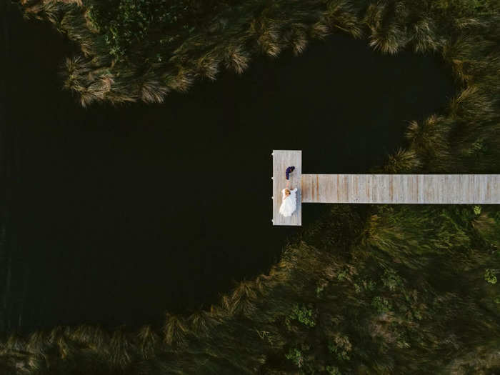 A drone captured this breathtaking overhead shot in North Carolina