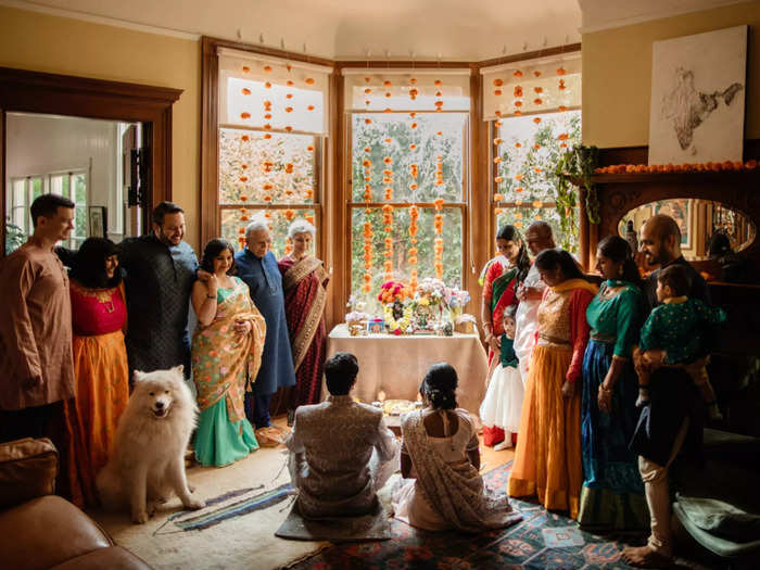 This home wedding in San Francisco is peaceful and cozy.