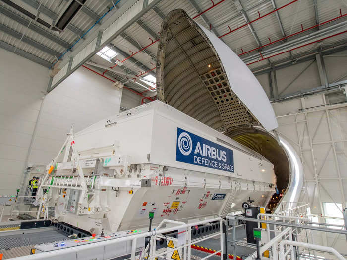 Since its transition to contract flying, Airbus has developed more efficient machinery for loading and unloading the BelugaST.