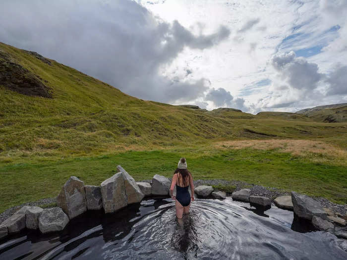 Definitely check out the Hrunalaug hot spring.