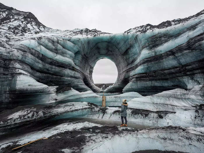 I recommend checking out the Katla ice cave.