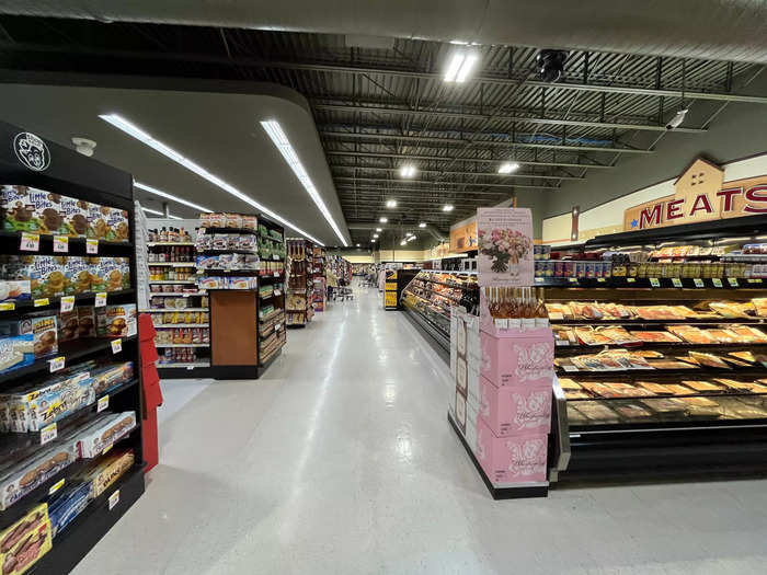 Grocery stores in the Midwest are so large that they seem to go on forever.