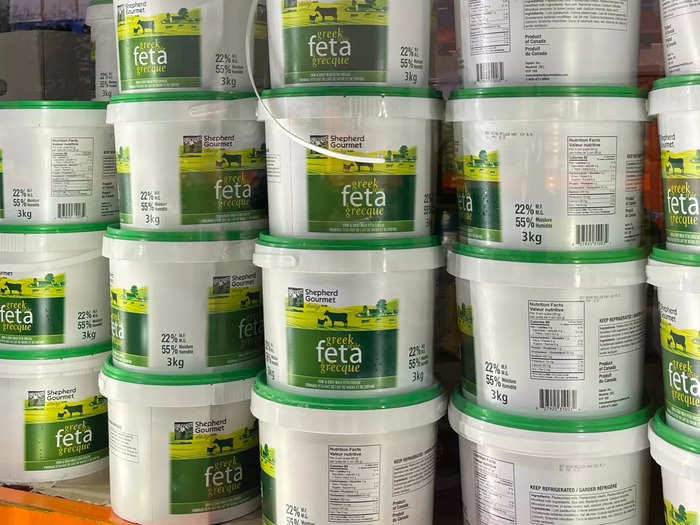 This giant container of feta cheese makes more sense when you realize there’s a sizable Greek population in Montreal.