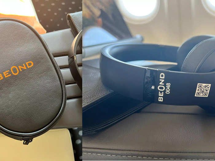 The wireless Beats headphones were a nice touch, and certainly a step above the typical ones you get on a flight.