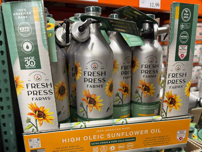 I use Fresh Press Farms sunflower oil for high-heat cooking.