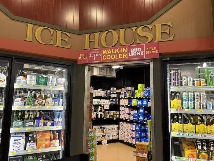 Some Midwestern grocery stores feature walk-in beer coolers.