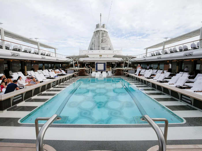 The pool deck was never too crowded.