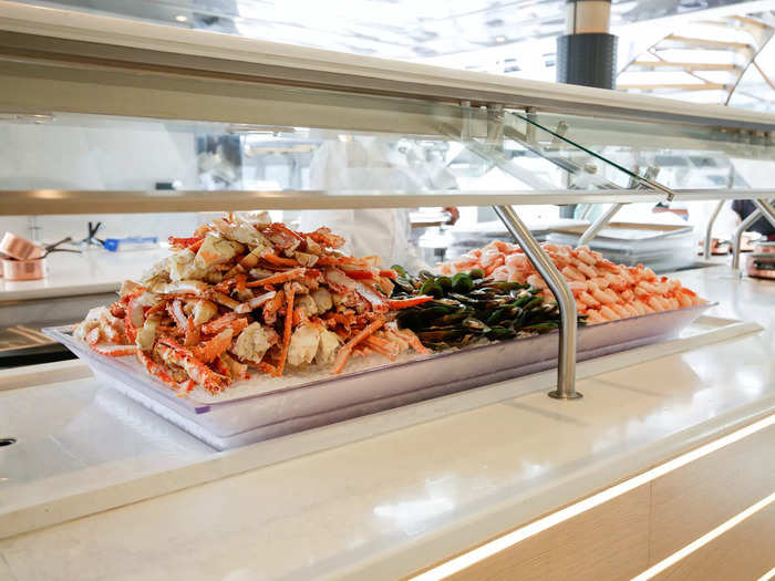 Even the poolside buffet was a decadent feast.