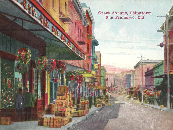 After the devastating earthquake that leveled the entire city, Chinatown was completely destroyed, but was more or less reconstructed by 1908.