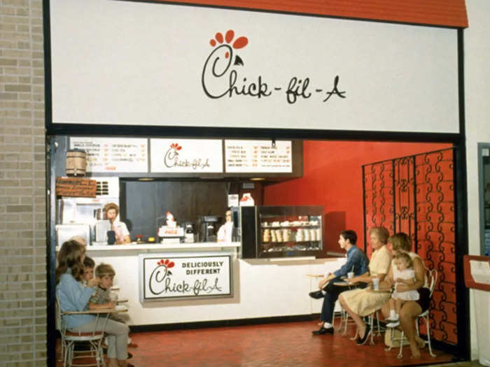 The first official Chick-fil-A locations were located in shopping malls.