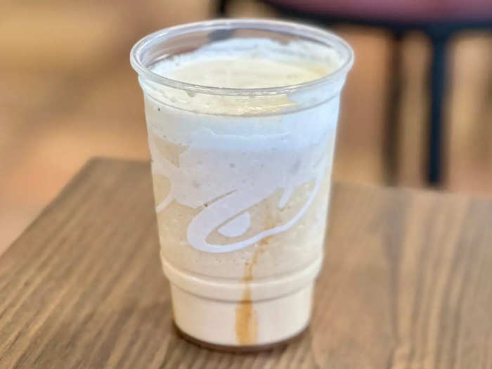 The Caramel Churro coffee chiller was my favorite of the three frozen iced coffee drinks.