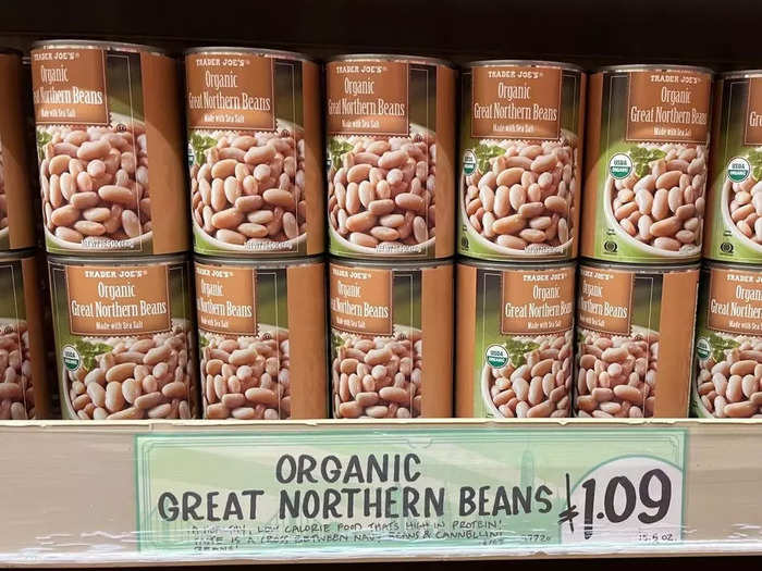 I always stock up on canned beans. 