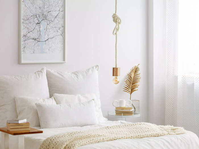 All-white bedrooms are a fading trend.