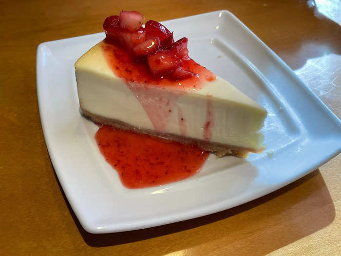 The Sicilian cheesecake with strawberry topping was incredible.