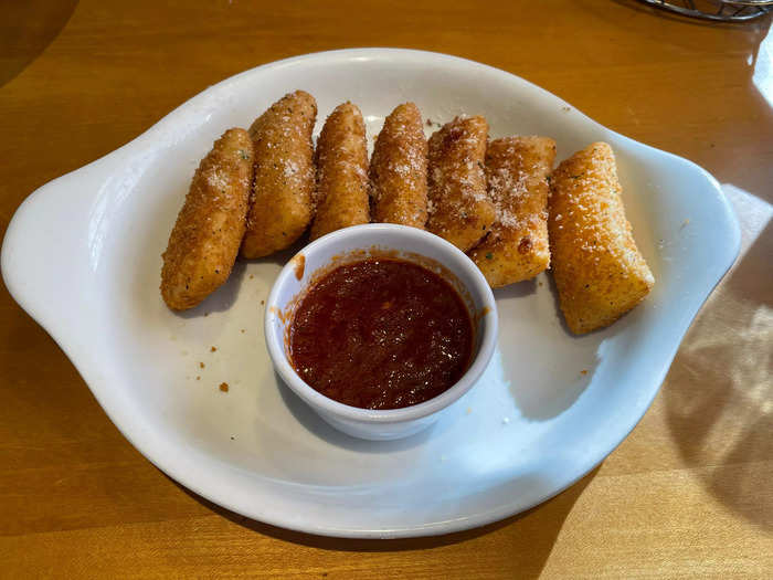 The fried mozzarella was a pleasant starter.