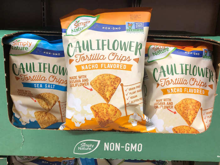 Simply Nature cauliflower tortilla chips are perfectly crunchy.