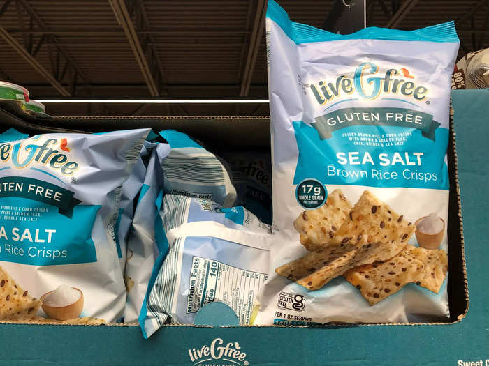 LiveGfree brown-rice crisps hold the perfect amount of dip.