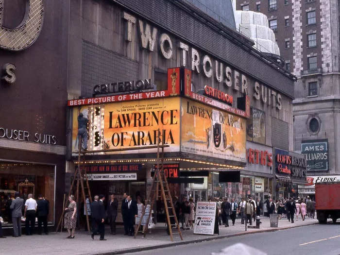 Movie theaters used to advertise the latest films on their marquees, lit up in bright lights.