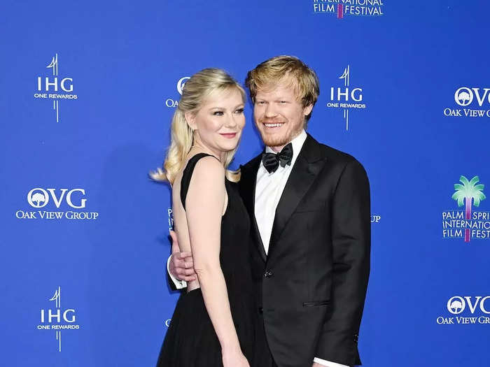 Kirsten Dunst and her husband Jesse Plemons kept things classic in their all-black looks.