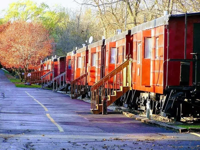 Father and son duo David and Michael Hanley bought the 43 caboose train cars in 1983.