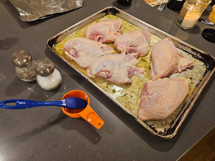 Preparing the chicken was surprisingly simple.