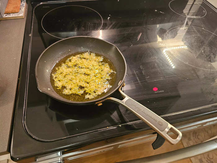 The bulk of the prep involved seasoning the oil.