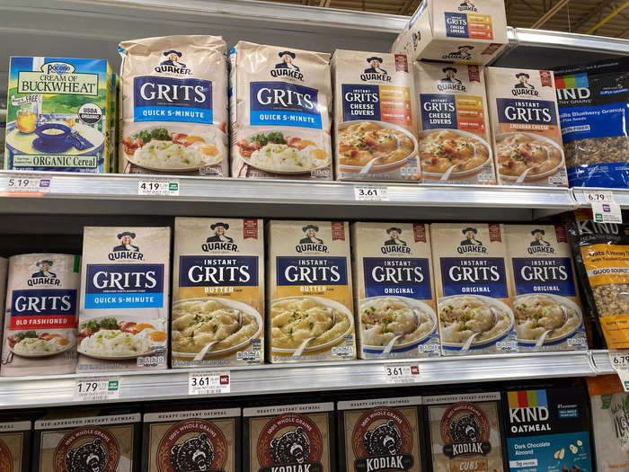 When I went grocery shopping in the South, I noticed classic staples like grits that I haven