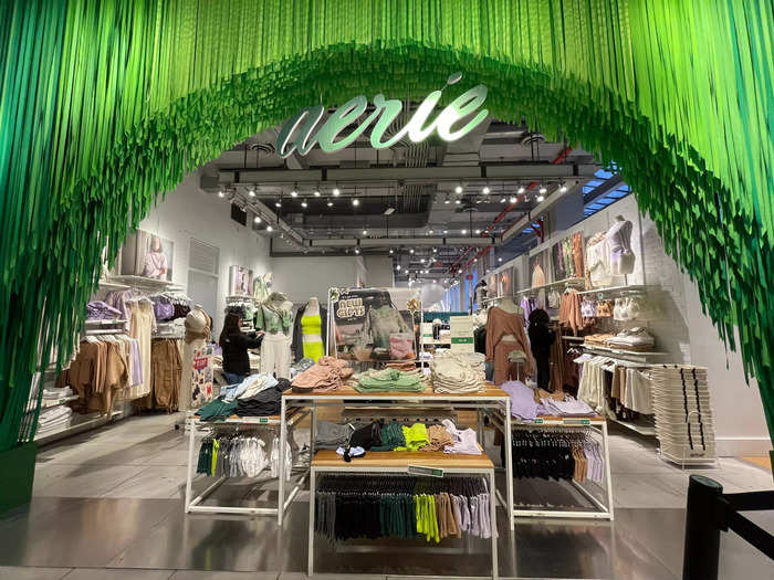 The Aerie collection was at the back of the first floor.