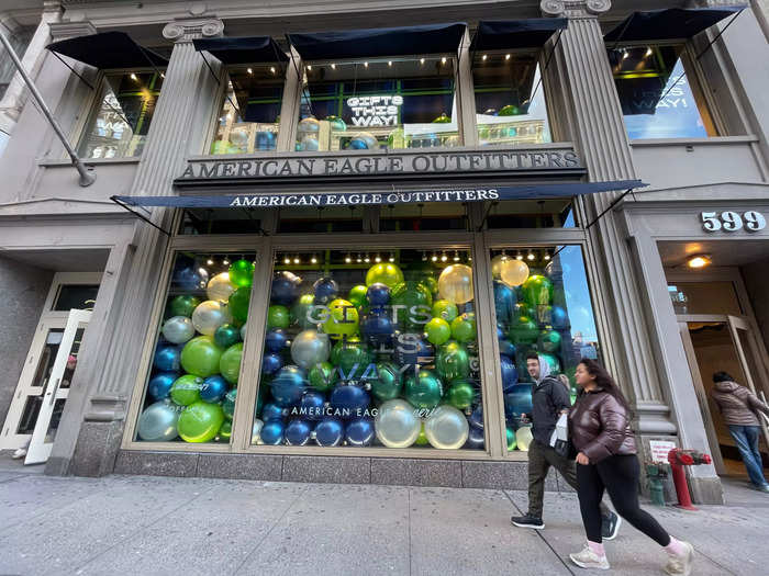 I visited the American Eagle store in Soho. 