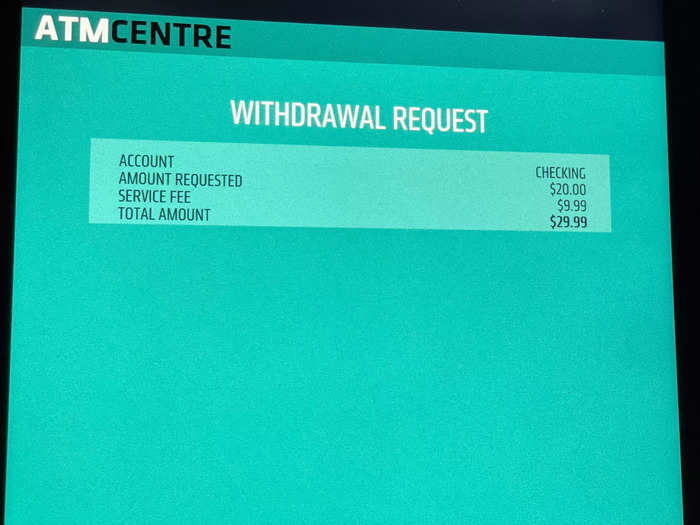 ATMs on the Strip can have really high fees.  